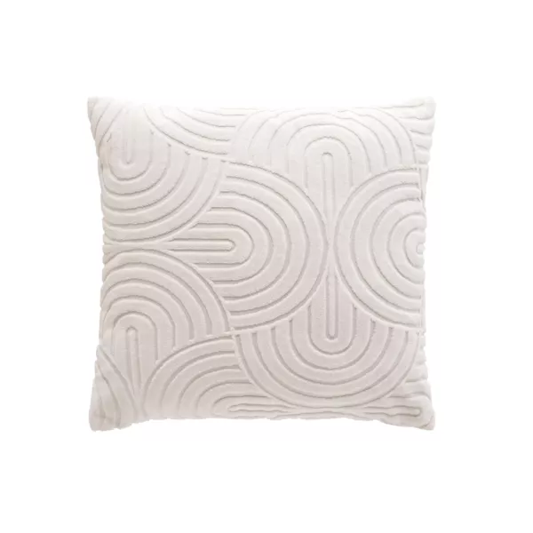 Housse de coussin carr�e bouclette (40 x 40 cm) Solly Blanche