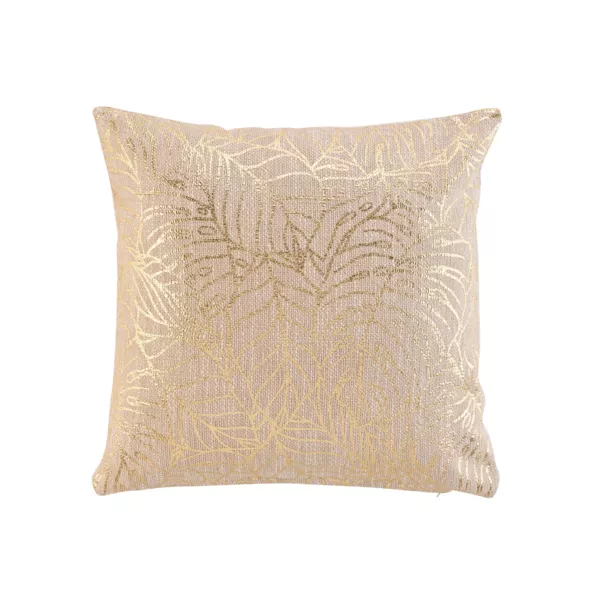 Cojín cuadrado de tela de algodón (40 x 40 cm) Solea Oro