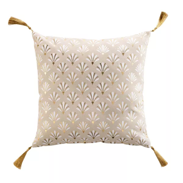Coussin carr� coton (40 x 40 cm) Rafina Beige