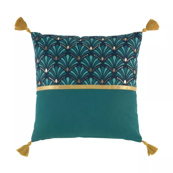 Coj�n cuadrado de tela de algod�n (40 x 40 cm) Artchic Azul