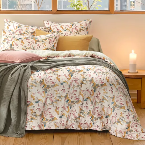 Housse de couette gaze de coton (260 x 240 cm) April Multicolore