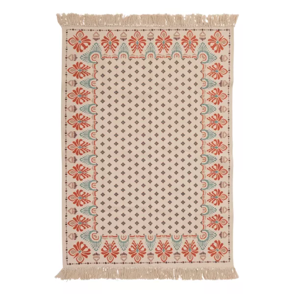 Tapis de salon rectangulaire coton (170 x 120 cm) Ikat Multicolore