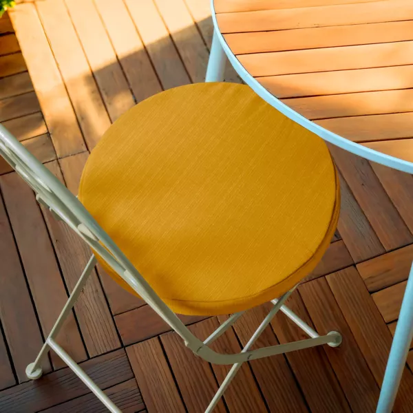 Coussin de chaise ext�rieur rond (40 cm) Sunset Jaune moutarde 