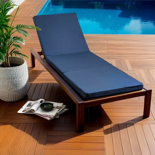 Coussin de transat d�houssable (190 x 60 cm) Sunset Bleu nuit