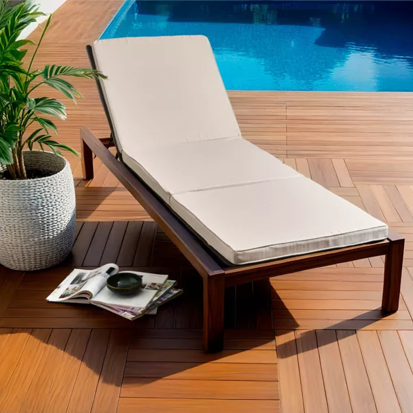 Coussin de transat d�houssable (190 x 60 cm) Sunset Ecru