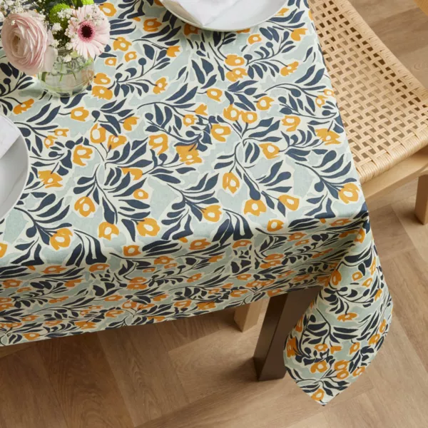 Rechthoekig gecoat katoenen tafelkleed (150 x 250 cm) Mafalda Meerkleurig