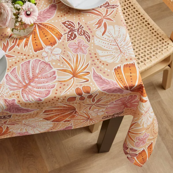 Rechthoekig gecoat katoenen tafelkleed (150 x 250 cm) Tenerife Meerkleurig