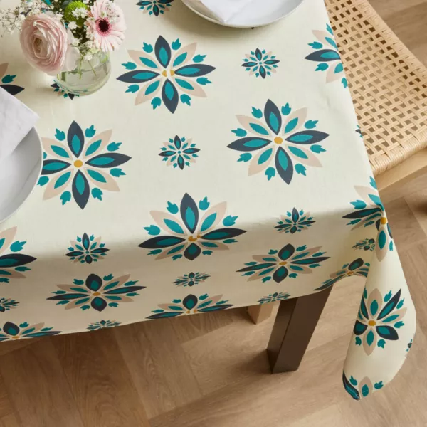 Tischdecke rechteckig Baumwolle beschichtet (150 x 250 cm) Porto Mehrfarbig