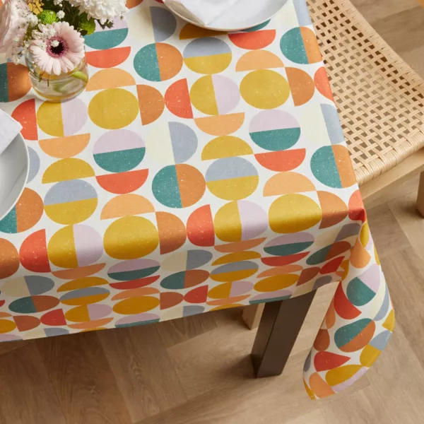 Nappe rectangulaire coton enduit (150 x 350 cm) Brooklyn Multicolore