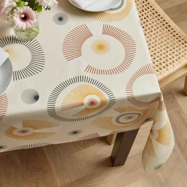 Nappe rectangulaire coton enduit (150 x 250 cm) Manhattan Beige