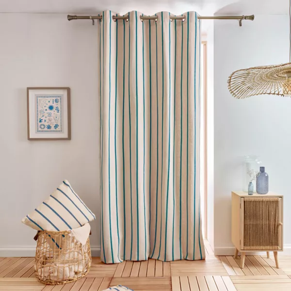 Vorhang Baumwolltuch (135 x 260 cm) Ocealys Marineblau