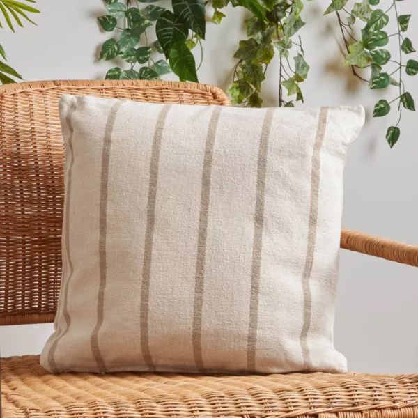 Coussin ext�rieur carr� toile de coton (50 x 50 cm) Ocealys Beige