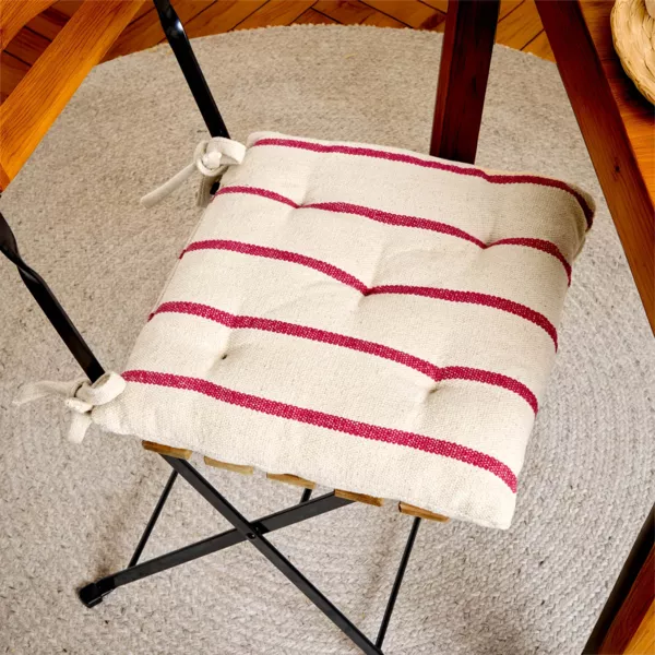 Coussin de chaise ext�rieur toile de coton (40 x 40 cm) Ocealys Rouge