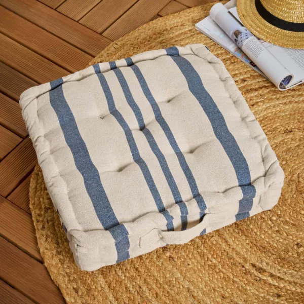 Coussin de sol ext�rieur (45 x H10 cm) Nautira Bleu marine