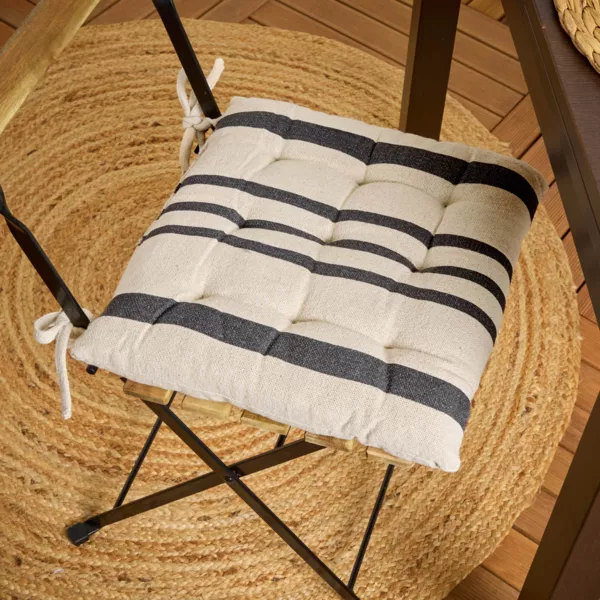 Outdoor stoelkussen vierkant (38 x 38 cm) Manduel Leigrijs