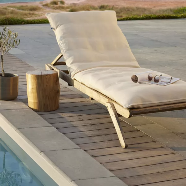 Fodera per cuscino da lettino prendisole (190 x 70 cm) Naia Ecr�