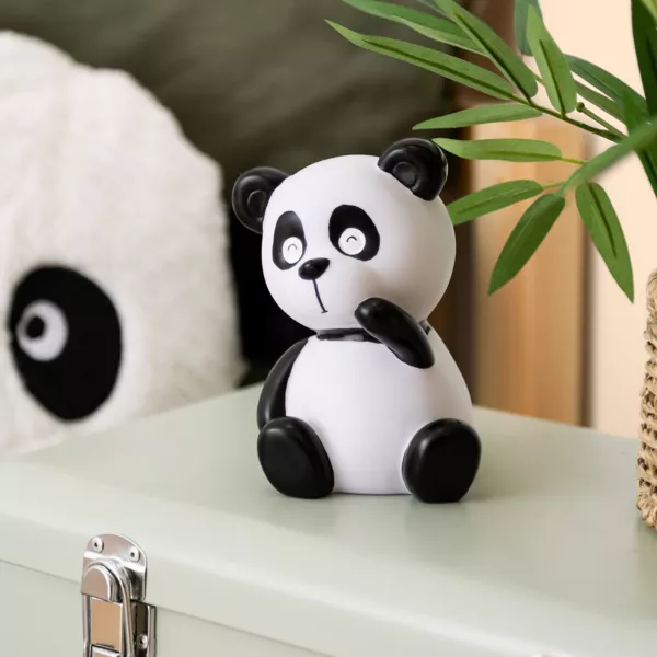 Luce notturna per bambini a pile (10 x 13,5 cm) Panda Nero