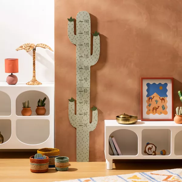 Toise murale bois enfant (H 140 cm) Cactus Vert