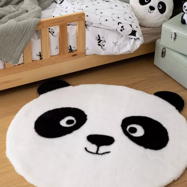Antislip kindertapijt (100 cm) Witte Panda