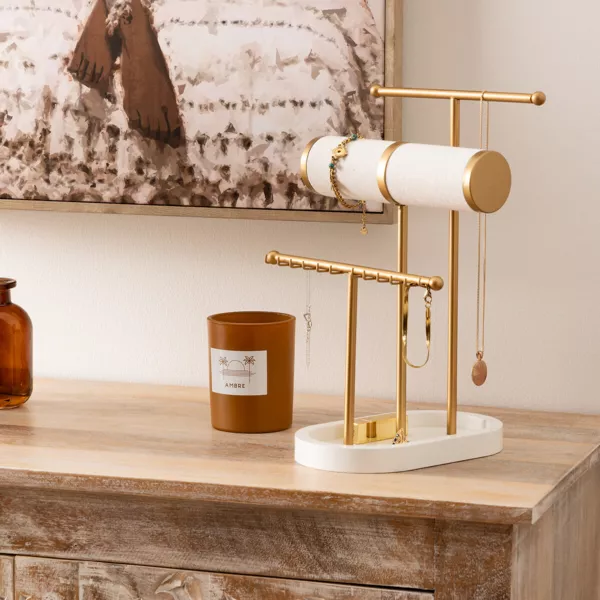 Portagioie in metallo (31 x 20 cm) Wild Oro