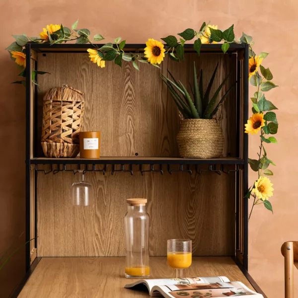 Ghirlanda artificiale girasole (180 cm) Naki Giallo