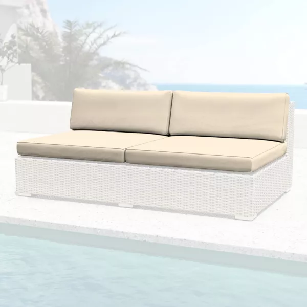 Housses de coussin de remplacement pour Chauffeuse 2 places Palma Beige