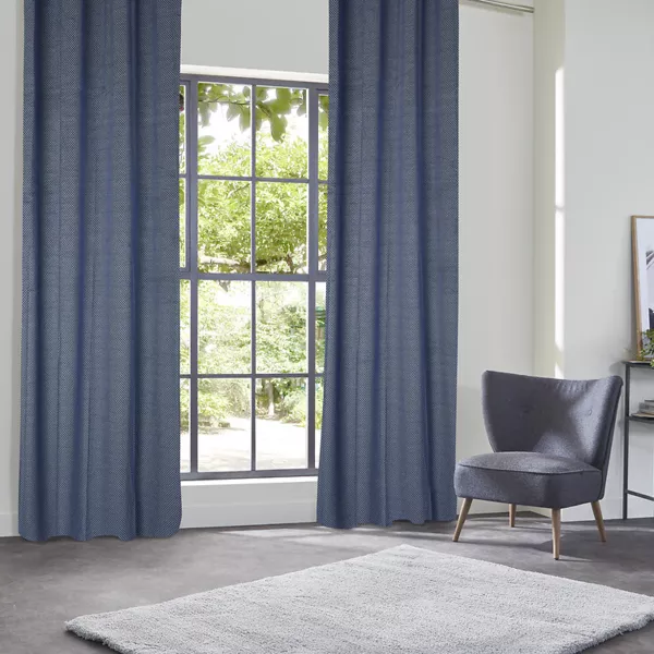 Rideau occultant velours (135 x 260 cm) Yupi Bleu indigo