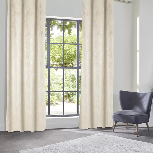 Rideau occultant velours (135 x 260 cm) Fuji Ecru