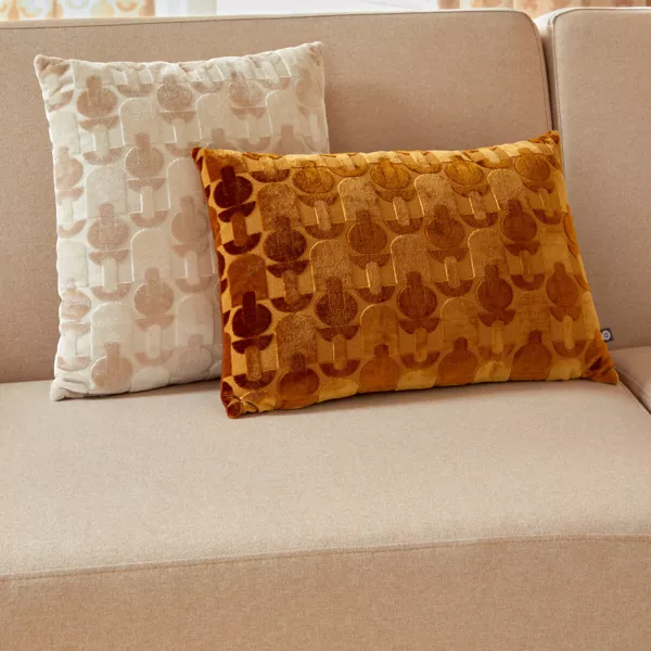 Cuscino rettangolare velluto (30 x 50 cm) Luna Giallo ocra