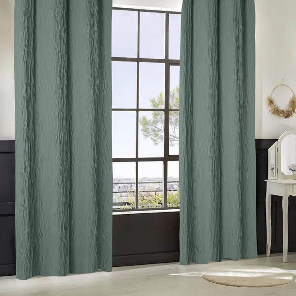 Rideau effet pliss� (135 x 260 cm) Maely Bleu