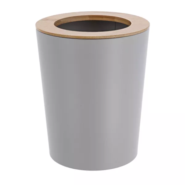 Poubelle salle de bain 5L Purebamboo Gris clair
