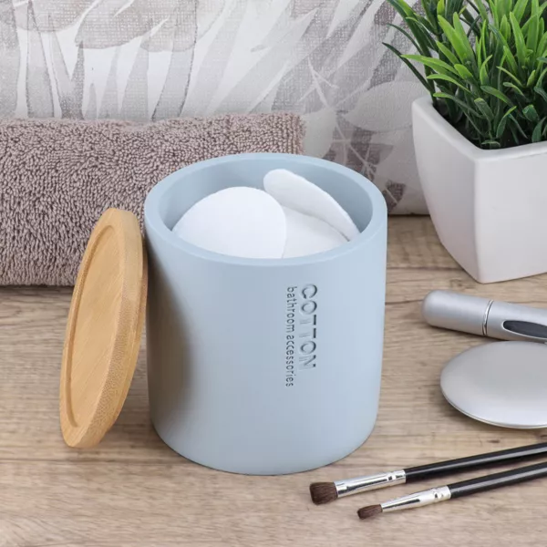 Wattepads-Dose Purebamboo Hellblau