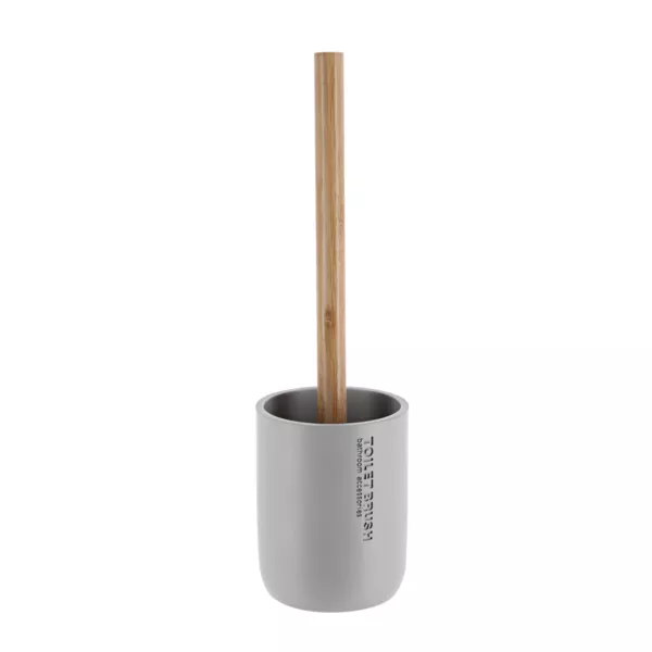 Purebamboo lichtgrijze polyresin WC-borstel