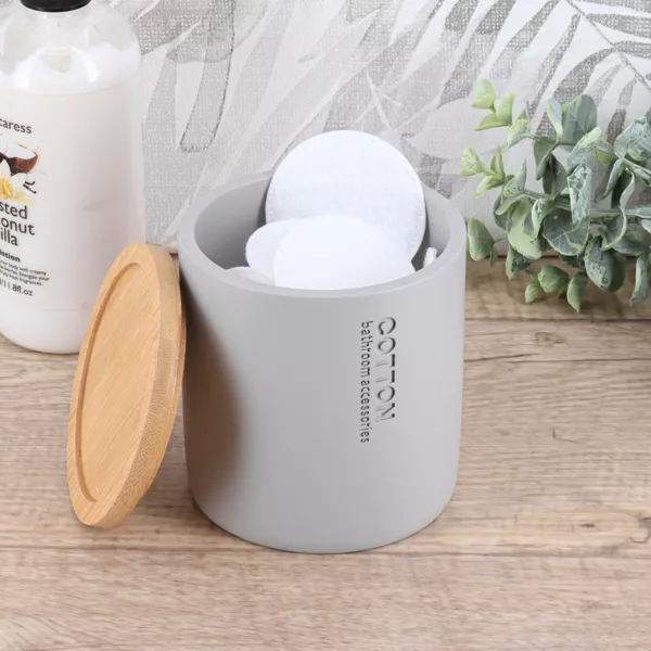 Caja para algod�n Purebamboo Gris claro