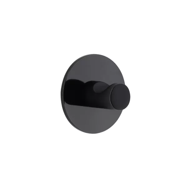 Gancio adesivo 3M (D4 cm) Zinc Nero