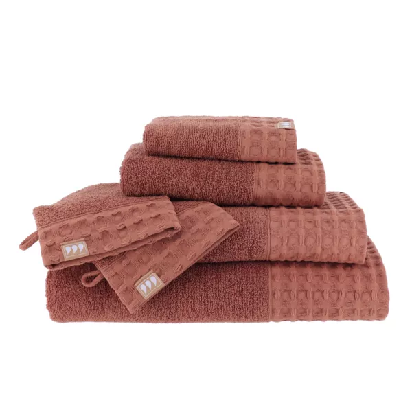 2er Set Waschlappen Baumwolle (15 x 21 cm) Season Color Bernsteinfarben