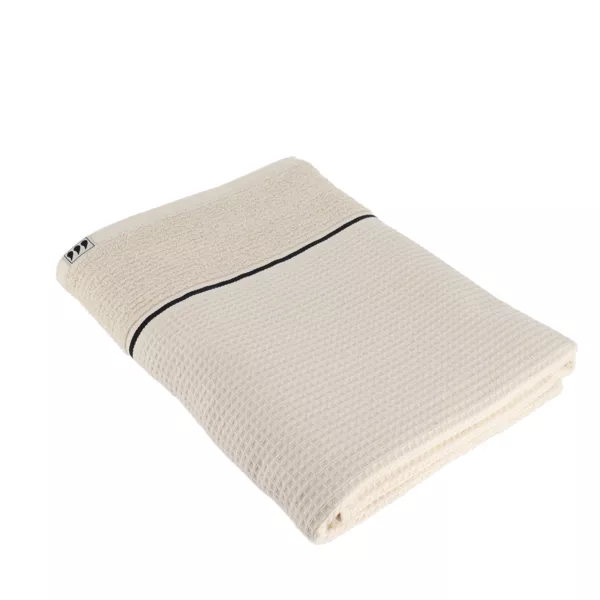 Handtuch Baumwolle Wabenoptik (70 x 130 cm) Japandi Beige