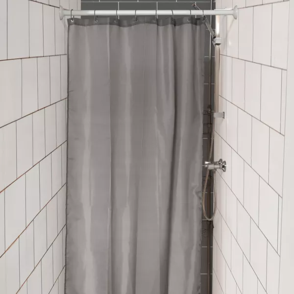 Cortina de ducha estrecha especial para ducha (120 x 180 cm) Uni Gris granito