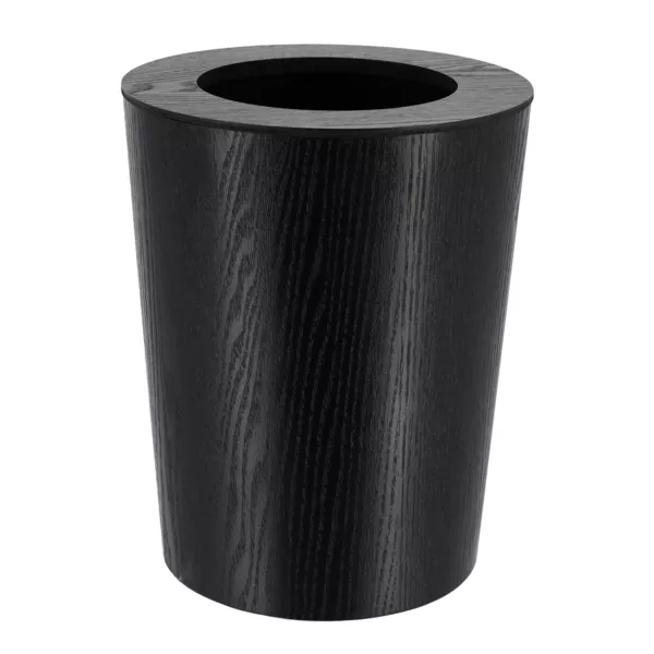 Abfalleimer Bad Holz-Optik Scandi Schwarz