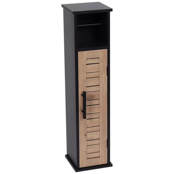 Mueble porta papel higi�nico con reserva (H75 cm) Bergen Negro