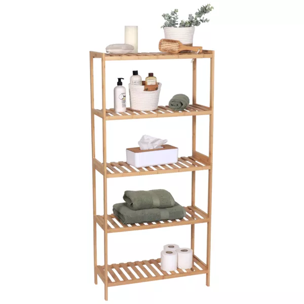 Aufbewahrungsregal aus Bambus (H130 cm) Harmonie Naturfarben
