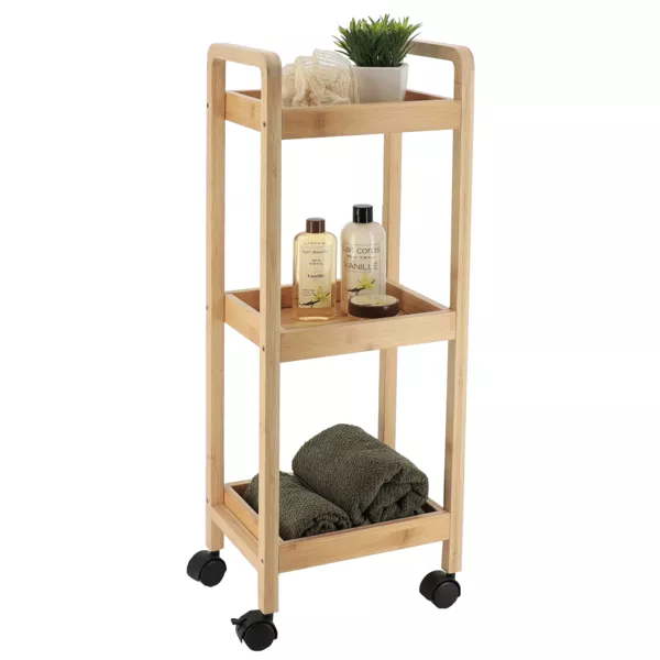 Carrello a rotelle 3 livelli (H79 cm) Bamb� Naturale