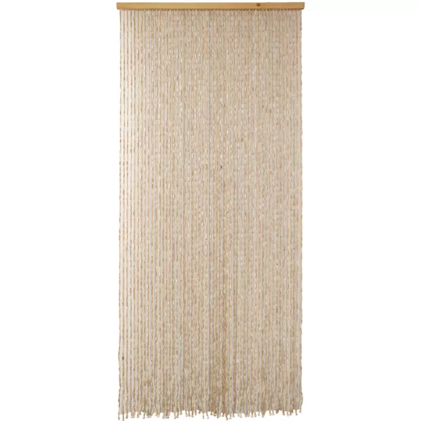 Rideau de porte perles bois (90 x 200 cm) Perla Beige