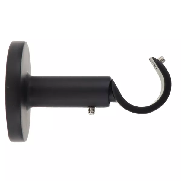 Supporto per asta fisso (L60 / D20 mm) Jim grondaia Nero opaco