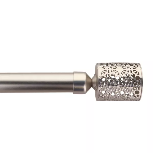Kit asta per tenda estensibile (L210 - L380 cm / D28 mm) Portacandele Argento