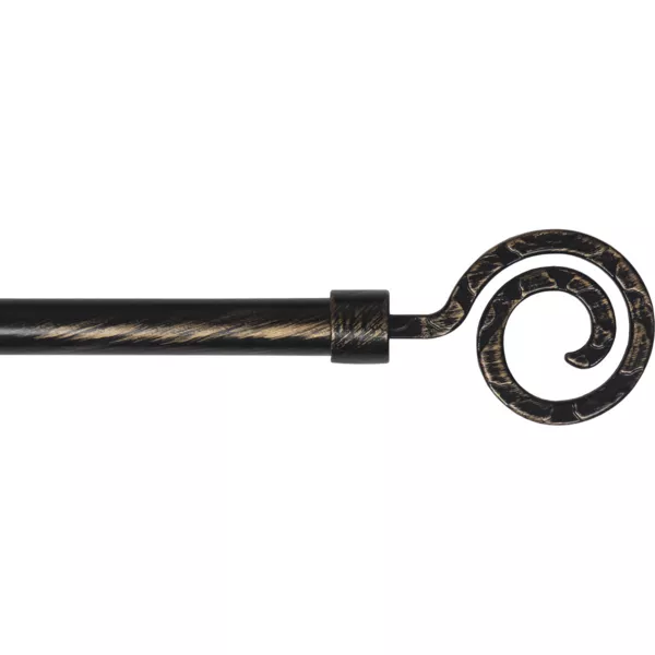 Kit de barra de cortina extensible (L120 - L210 cm / D19 mm) Demeure Negro