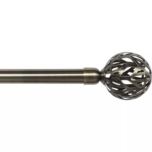 Set ausziehbare Gardinenstange (L120 - L210 cm / D19 mm) Retro Bronze