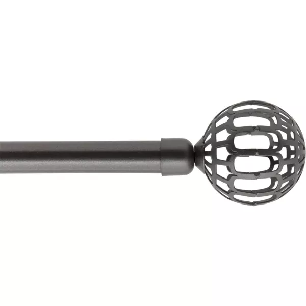 Kit de tringle rideau extensible (L120 - L210 cm / D19 mm) Facette Gris b�ton