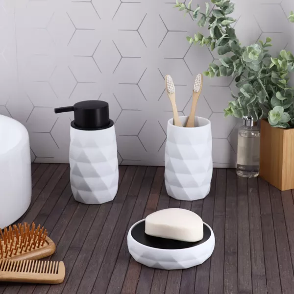 Set di accessori per il bagno Rubby Bianco