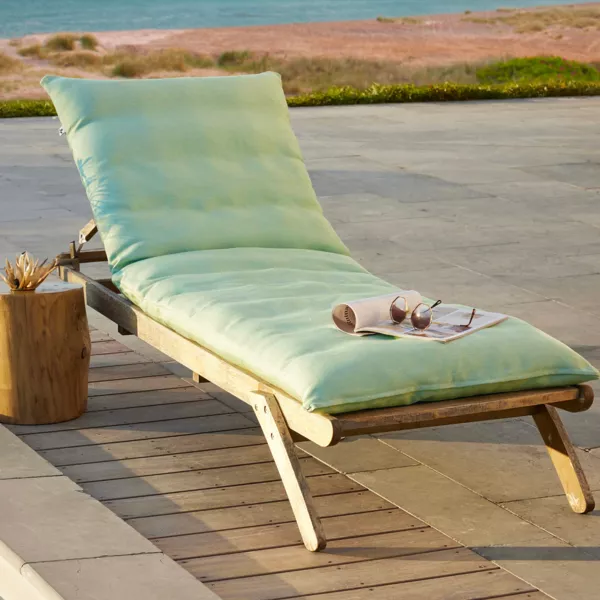 Fodera per cuscino da lettino prendisole (190 x 70 cm) Naia Verde acqua